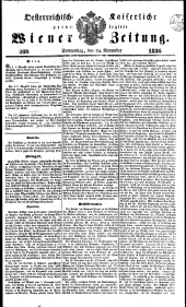 Wiener Zeitung 18361124 Seite: 1