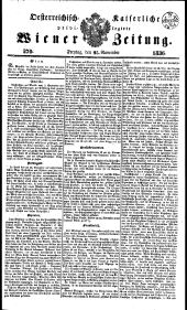 Wiener Zeitung 18361125 Seite: 1