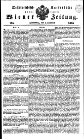 Wiener Zeitung 18361201 Seite: 1