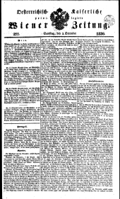 Wiener Zeitung 18361203 Seite: 1