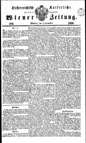Wiener Zeitung 18361205 Seite: 1