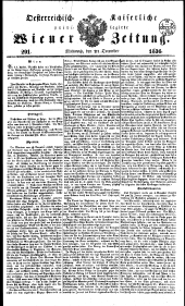 Wiener Zeitung 18361221 Seite: 1