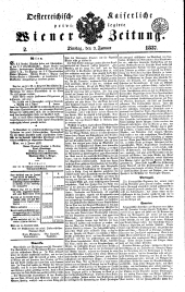 Wiener Zeitung 18370103 Seite: 1