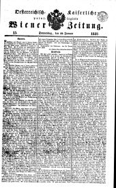 Wiener Zeitung 18370119 Seite: 1