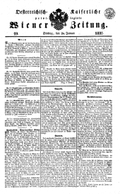 Wiener Zeitung 18370124 Seite: 1