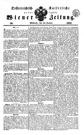 Wiener Zeitung 18370125 Seite: 1