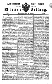 Wiener Zeitung 18370126 Seite: 1