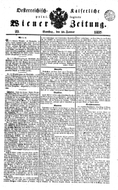 Wiener Zeitung 18370128 Seite: 1