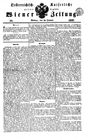 Wiener Zeitung 18370130 Seite: 1