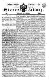 Wiener Zeitung 18370201 Seite: 1