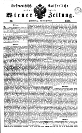 Wiener Zeitung 18370209 Seite: 1