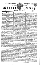 Wiener Zeitung 18370215 Seite: 1