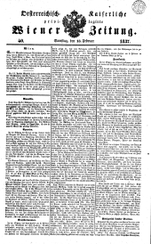 Wiener Zeitung 18370218 Seite: 1