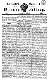 Wiener Zeitung 18370307 Seite: 1