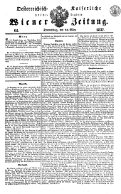Wiener Zeitung 18370316 Seite: 1