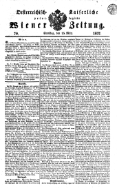 Wiener Zeitung 18370325 Seite: 1