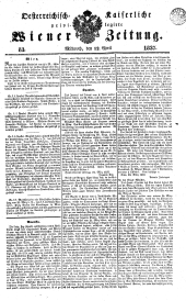 Wiener Zeitung 18370412 Seite: 1