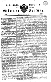 Wiener Zeitung 18370414 Seite: 1