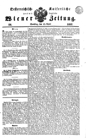 Wiener Zeitung 18370415 Seite: 1