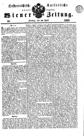 Wiener Zeitung 18370428 Seite: 1