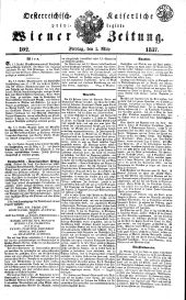 Wiener Zeitung 18370505 Seite: 1