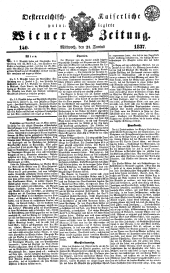 Wiener Zeitung 18370621 Seite: 1