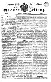 Wiener Zeitung 18370718 Seite: 1