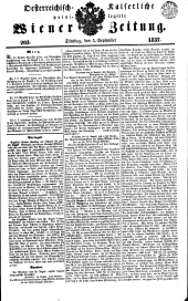 Wiener Zeitung 18370905 Seite: 1