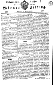 Wiener Zeitung 18370927 Seite: 1