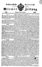 Wiener Zeitung 18371006 Seite: 1