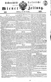 Wiener Zeitung 18371010 Seite: 1