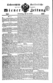 Wiener Zeitung 18371019 Seite: 1