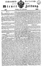 Wiener Zeitung 18371107 Seite: 1