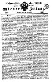 Wiener Zeitung 18371121 Seite: 1