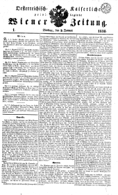 Wiener Zeitung 18380102 Seite: 1