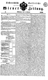 Wiener Zeitung 18380103 Seite: 1