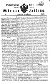 Wiener Zeitung 18380104 Seite: 1