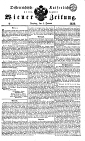 Wiener Zeitung 18380105 Seite: 1