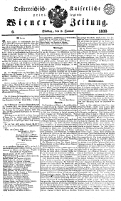 Wiener Zeitung 18380109 Seite: 1