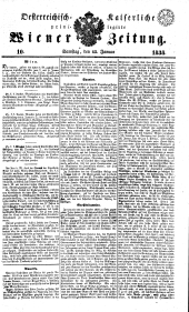 Wiener Zeitung 18380113 Seite: 1