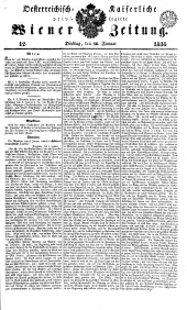 Wiener Zeitung 18380116 Seite: 1