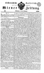 Wiener Zeitung 18380117 Seite: 1