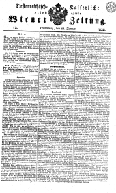 Wiener Zeitung 18380118 Seite: 1