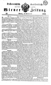Wiener Zeitung 18380129 Seite: 1