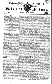 Wiener Zeitung 18380220 Seite: 1