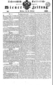 Wiener Zeitung 18380226 Seite: 1