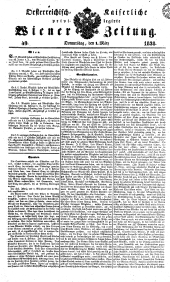 Wiener Zeitung 18380301 Seite: 1
