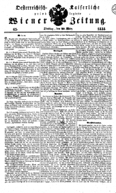 Wiener Zeitung 18380320 Seite: 1