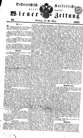 Wiener Zeitung 18380323 Seite: 1