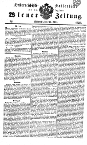 Wiener Zeitung 18380328 Seite: 1